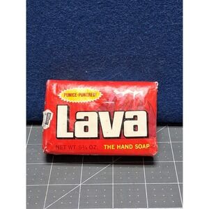 Lava Hand Soap Red Vintage Large Size 5 75 oz Pumice Powered‎ Bar Soap P and G
